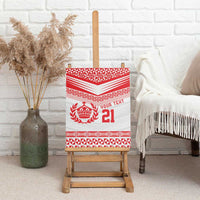 Custom Mate Ma'a Tonga Heritage Canvas Wall Art Pacific Tribal Rugby White Edition - Polynesian Pride