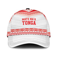 Custom Mate Ma'a Tonga Heritage Classic Cap Pacific Tribal Rugby White Edition LT9 Universal Fit White - Polynesian Pride
