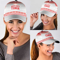 Custom Mate Ma'a Tonga Heritage Classic Cap Pacific Tribal Rugby White Edition LT9 - Polynesian Pride