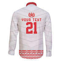 Custom Mate Ma'a Tonga Heritage Family Matching Puletasi and Hawaiian Shirt Pacific Tribal Rugby White Edition LT9 - Polynesian Pride
