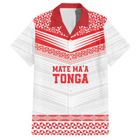 Custom Mate Ma'a Tonga Heritage Hawaiian Shirt Pacific Tribal Rugby White Edition LT9 White - Polynesian Pride