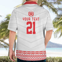 Custom Mate Ma'a Tonga Heritage Hawaiian Shirt Pacific Tribal Rugby White Edition LT9 - Polynesian Pride