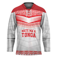 Custom Mate Ma'a Tonga Heritage Hockey Jersey Pacific Tribal Rugby White Edition LT9 Unisex White - Polynesian Pride