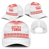 Mate Ma'a Tonga Heritage Mesh Trucker Cap Pacific Tribal Rugby White Edition LT9 - Polynesian Pride