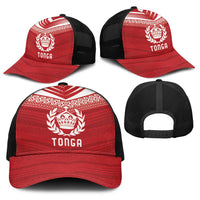 Pacific Rugby Spirit Baseball Net Cap Tonga Ngatu Pride Red Edition LT9 - Polynesian Pride
