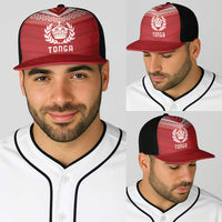 Pacific Rugby Spirit Baseball Net Cap Tonga Ngatu Pride Red Edition LT9 - Polynesian Pride