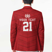 Custom Pacific Rugby Spirit Blazer Tonga Ngatu Pride Red Edition - Polynesian Pride