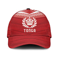 Custom Pacific Rugby Spirit Classic Cap Tonga Ngatu Pride Red Edition LT9 Universal Fit Red - Polynesian Pride
