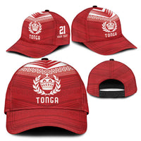 Custom Pacific Rugby Spirit Classic Cap Tonga Ngatu Pride Red Edition LT9 - Polynesian Pride