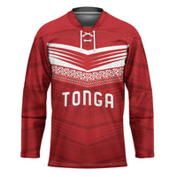 Custom Pacific Rugby Spirit Hockey Jersey Tonga Ngatu Pride Red Edition LT9 Unisex Red - Polynesian Pride