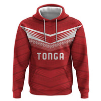 Custom Pacific Rugby Spirit Hoodie Tonga Ngatu Pride Red Edition - Polynesian Pride