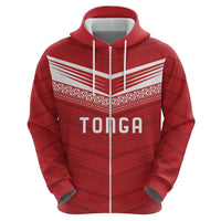 Custom Pacific Rugby Spirit Hoodie Tonga Ngatu Pride Red Edition - Polynesian Pride