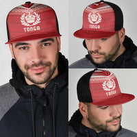 Pacific Rugby Spirit Mesh Trucker Cap Tonga Ngatu Pride Red Edition LT9 - Polynesian Pride