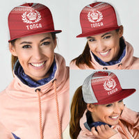 Pacific Rugby Spirit Mesh Trucker Cap Tonga Ngatu Pride Red Edition LT9 - Polynesian Pride