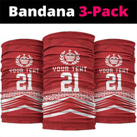 Custom Pacific Rugby Spirit Neck Gaiter Tonga Ngatu Pride Red Edition - Polynesian Pride