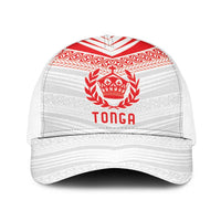 Pacific Rugby Spirit Baseball Net Cap Tonga Ngatu Pride White Edition LT9 One Size White White - Polynesian Pride