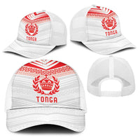 Pacific Rugby Spirit Baseball Net Cap Tonga Ngatu Pride White Edition LT9 - Polynesian Pride