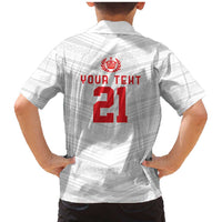 Custom Pacific Rugby Spirit Family Matching Mermaid Dress and Hawaiian Shirt Tonga Ngatu Pride White Edition - Polynesian Pride