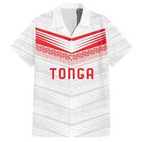 Custom Pacific Rugby Spirit Hawaiian Shirt Tonga Ngatu Pride White Edition - Polynesian Pride
