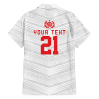 Custom Pacific Rugby Spirit Hawaiian Shirt Tonga Ngatu Pride White Edition - Polynesian Pride