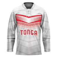 Custom Pacific Rugby Spirit Hockey Jersey Tonga Ngatu Pride White Edition LT9 Unisex White - Polynesian Pride