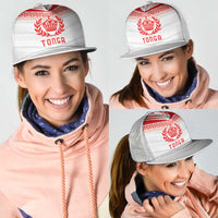 Pacific Rugby Spirit Mesh Trucker Cap Tonga Ngatu Pride White Edition LT9 - Polynesian Pride