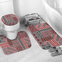 Aotearoa Kowhaiwhai Taniko Patchwork Motifs Bathroom Set - Polynesian Pride