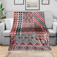 Aotearoa Kowhaiwhai Taniko Patchwork Motifs Blanket LT9 - Polynesian Pride