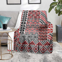 Aotearoa Kowhaiwhai Taniko Patchwork Motifs Blanket LT9 - Polynesian Pride