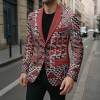 Aotearoa Kowhaiwhai Taniko Patchwork Motifs Blazer - Polynesian Pride