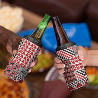 Aotearoa Kowhaiwhai Taniko Patchwork Motifs 4 in 1 Can Cooler Tumbler LT9 - Polynesian Pride