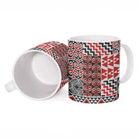 Aotearoa Kowhaiwhai Taniko Patchwork Motifs Ceramic Mug - Polynesian Pride