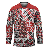 Aotearoa Kowhaiwhai Taniko Patchwork Motifs Hockey Jersey - Polynesian Pride