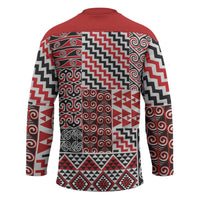 Aotearoa Kowhaiwhai Taniko Patchwork Motifs Hockey Jersey LT9 - Polynesian Pride