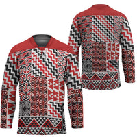 Aotearoa Kowhaiwhai Taniko Patchwork Motifs Hockey Jersey LT9 - Polynesian Pride