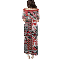 Aotearoa Kowhaiwhai Taniko Patchwork Motifs Puletasi LT9 - Polynesian Pride