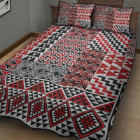 Aotearoa Kowhaiwhai Taniko Patchwork Motifs Quilt Bed Set LT9 - Polynesian Pride