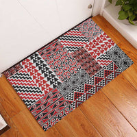 Aotearoa Kowhaiwhai Taniko Patchwork Motifs Rubber Doormat LT9 - Polynesian Pride