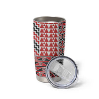 Aotearoa Kowhaiwhai Taniko Patchwork Motifs Tumbler Cup LT9 - Polynesian Pride