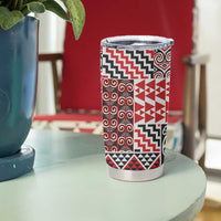 Aotearoa Kowhaiwhai Taniko Patchwork Motifs Tumbler Cup LT9 - Polynesian Pride