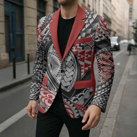Aotearoa Maori Rugby Tribal Tattoo Blazer Kowhaiwhai Taniko Patchwork Motifs - Polynesian Pride