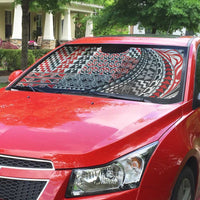 Aotearoa Maori Tribal Tattoo Auto Sun Shade Kowhaiwhai Taniko Patchwork Motifs - Polynesian Pride