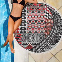 Aotearoa Maori Tribal Tattoo Beach Blanket Kowhaiwhai Taniko Patchwork Motifs LT9 - Polynesian Pride