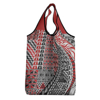Aotearoa Maori Tribal Tattoo Grocery Bag Kowhaiwhai Taniko Patchwork Motifs LT9 - Polynesian Pride