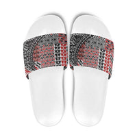 Aotearoa Maori Tribal Tattoo Slide Sandals Kowhaiwhai Taniko Patchwork Motifs - Polynesian Pride