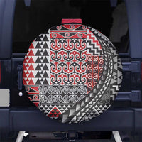 Aotearoa Maori Tribal Tattoo Spare Tire Cover Kowhaiwhai Taniko Patchwork Motifs