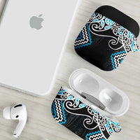 Blue Aotearoa Tukutuku Manawa Tapu AirPods Case Ta Moko Toi Maori LT9 - Polynesian Pride
