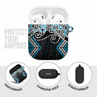 Blue Aotearoa Tukutuku Manawa Tapu AirPods Case Ta Moko Toi Maori LT9 - Polynesian Pride