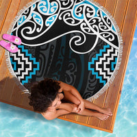 Blue Aotearoa Tukutuku Manawa Tapu Beach Blanket Ta Moko Toi Maori LT9 - Polynesian Pride