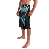 Blue Aotearoa Tukutuku Manawa Tapu Lavalava Ta Moko Toi Maori LT9 - Polynesian Pride